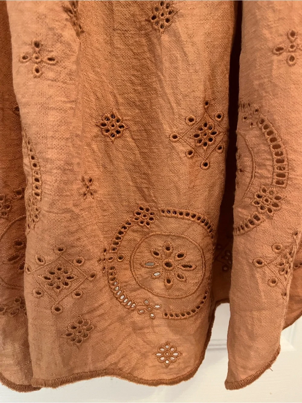 Moon River Smocked Embroidered Midi Dress – Size Small